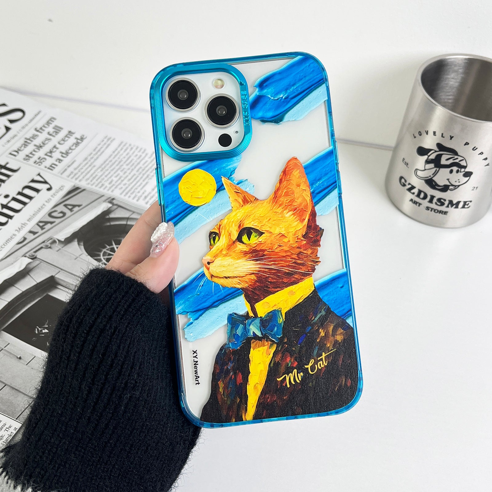 For iPhone 13 Pro 6.1 inch Oil Painting Back Cover Scratch Proof PC TPU Phone Case For iPhone 13 Pro 6.1 inch Oil Painting Back Cover Scratch Proof PC TPU Phone Case